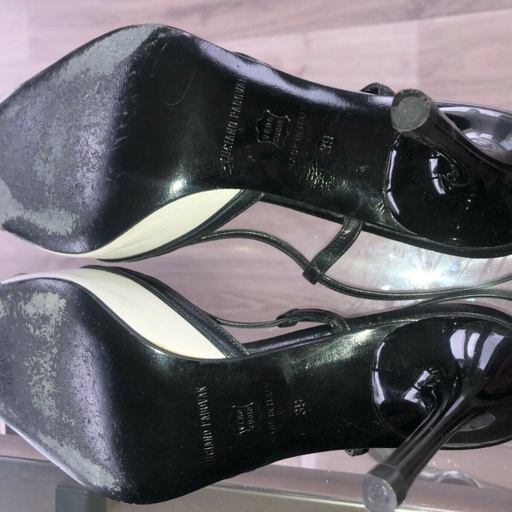 **RARE**LUCIANO PADOVAN POINTED TOE BLACK/WHITE CLASSIC - Picture 6 of 10